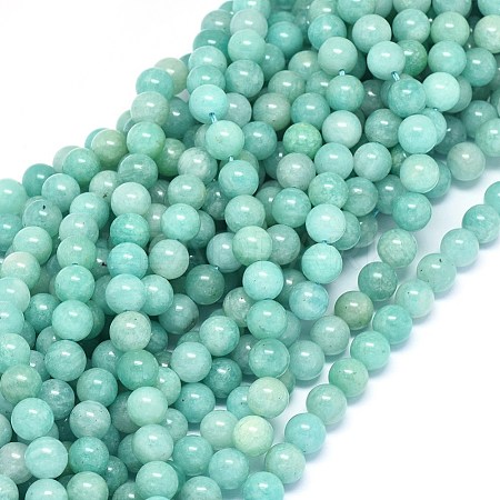 Natural Amazonite Beads Strands G-F602-02-10mm-1