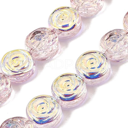 Electroplate Baking Paint Transparent Glass Beads Strands GL-CBA2ED2-05I-1