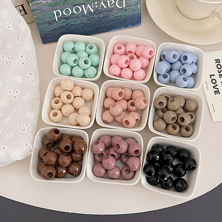 Opaque Acrylic Beads X-OACR-N138-29-1
