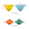 16 Sets 8 Style Spray Painted Alloy Magnetic Clasps with Loops FIND-LS0001-64-3