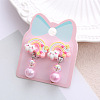 Alloy Plastic Clip-on Earrings for Kid WG21FF0-16-1