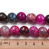 Faceted Natural Dragon Veins Agate Beads Strands G-F447-12mm-I05-5