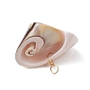 Natural Shiva Eye Shell Pendants PALLOY-JF02952-5