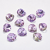 Faceted K9 Glass Rhinestone Charms X-RGLA-F053-E-001VL-1