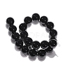 Synthetic Black Stone Beads Strands X-G-G088-10mm-3