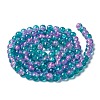 Spray Painted Crackle Glass Beads Strands CCG-Q002-8mm-06-2