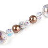 Glass and Acrylic and Imitation Pearl and Rhinestone Beads Strands MAK-T011-06M-4