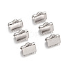 Tarnish Resistant Stainless Steel Ribbon Crimp Ends LS-STAS-Q187-02-1