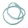 Faceted Rondelle Full Rainbow Plated Electroplate Glass Beads Strands EGLA-M004-3mm-A15-3