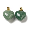 Natural Green Aventurine Perfume Bottle Pendants G-Z039-03G-06-1