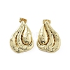 Twist Teardrop Brass Stud Earrings EJEW-Q811-12G-1