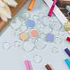 200Pcs 8 Styles Transparent Glass Cabochons GLAA-FH0001-88-5