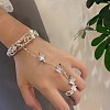 Alloy Satellite Chains Link Ring Bracelets FS-WG5C966-01-2