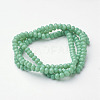 Faceted Imitation Jade Glass Beads Strands X-GLAA-R135-3mm-32-2