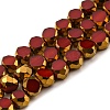 Electroplate Transparent Glass Beads Strands EGLA-G037-02A-HP-2