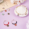 30Pcs 6 Colors Alloy Charms ENAM-TA0001-76-13