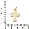 Brass Micro Pave Cubic Zirconia Pendants X-KK-P345-57G-3