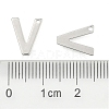 Tarnish Resistant 304 Stainless Steel Letter Charms LS-X-STAS-O072-V-3