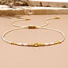 Adjustable Glass Seed Bead Braided Bracelets NY2606-4