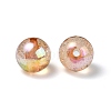 UV Plating Transparent Rainbow Iridescent Acrylic Beads TACR-D010-07A-3