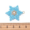 Glass Seed Beaded Pendants PALLOY-MZ01360-02-3