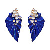 Alloy Enamel & Crystal Rhinestone Stud Earrings WG56AC9-02-1