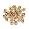 Tibetan Style Alloy Flat Round with Helm Pattern Charms X-TIBEP-EAAA013Y-AG-FF-2