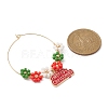 Christmas Theme Alloy Enamel Wine Glass Charms AJEW-JO00188-3