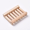 Natural Wooden Soap Case Holder AJEW-WH0105-55A-2