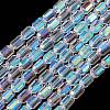 Electroplate Glass Beads Strands EGLA-D031-01Z-1