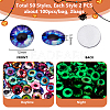 2 Bags Fluorescent Glass Cabochons GGLA-PH0001-74-2