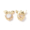 Brass Micro Pave Cubic Zirconia Pendants KK-I702-41G-1