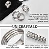 Unicraftale 7Pcs 7 Size 304 Stainless Steel Triple Grooved Finger Rings Set for Women RJEW-UN0002-36P-5