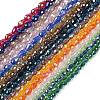 Transparent Electroplate Glass Beads Strands EGLA-N013-T8mm-B-M-1