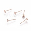 304 Stainless Steel Stud Earring Findings STAS-H436-24RG-4mm-1