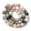 Dyed & Heated Natural Fire Crackle Agate Beads Strands G-P539-B01-20-3