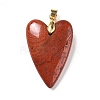 Natural Red Jasper Pendants G-E570-01G-02-2