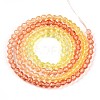 Transparent Gradient Color Glass Beads Strands GLAA-H021-01B-30-2