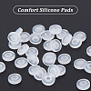 SUNNYCLUE 100Pcs Comfort TPE Plastic Pads for Clip on Earrings FIND-SC0003-17-4