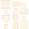 12 Sets 4 Style Wooden Basket Bottoms DIY-GF0004-76-1