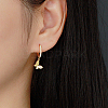 925 Sterling Silver Rhinestone Dangle Hoop Earrings SN0705-2-3