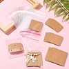 24Pcs 3 Styles Blank Kraft Paper Earring Display Cards CDIS-FS0001-10-8