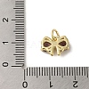 Brass Micro Pave Cubic Zirconia Pendants KK-R162-014B-G-3