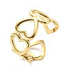 304 Stainless Steel Open Cuff Ring for Women RJEW-C016-17G-1