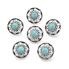 Zinc Metal Alloy & Natural Turquoise Buttons BUTT-WH0057-001C-AS-1