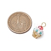 Glass Seed Beaded Cupcake Pendants PALLOY-MZ00581-02-2