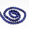 Natural Lapis Lazuli Round Beads Strands G-I181-10-12mm-2