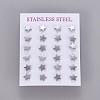 304 Stainless Steel Stud Earrings X-EJEW-F227-12P-3