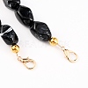 Imitation Gemstone Resin Beaded Purse Strap Extender FIND-WH0005-89D-2