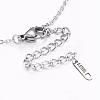 Non-Tarnish 304 Stainless Steel Cable Chains Pendant Necklaces NJEW-F267-15P-3